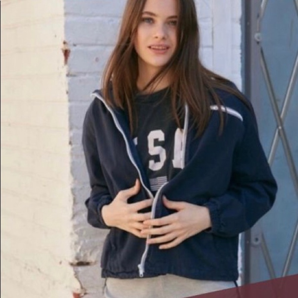 NWOT Navy Krissy Windbreaker Jacket